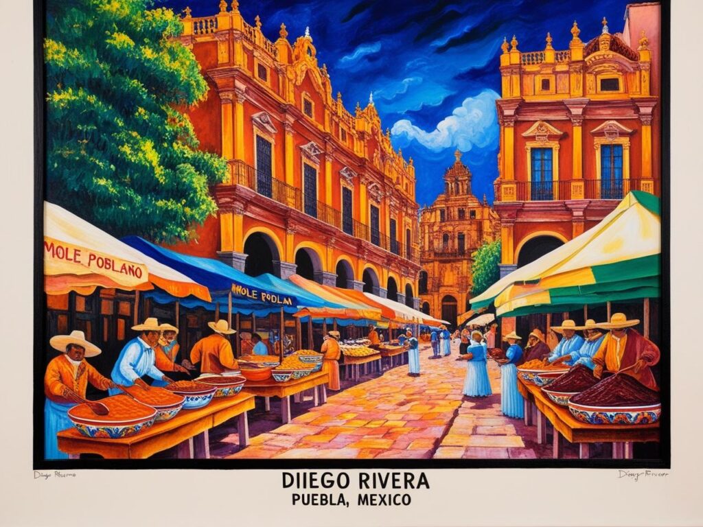 "Puebla, Mexico, known for its baroque architecture and traditional Mexican cuisine."
