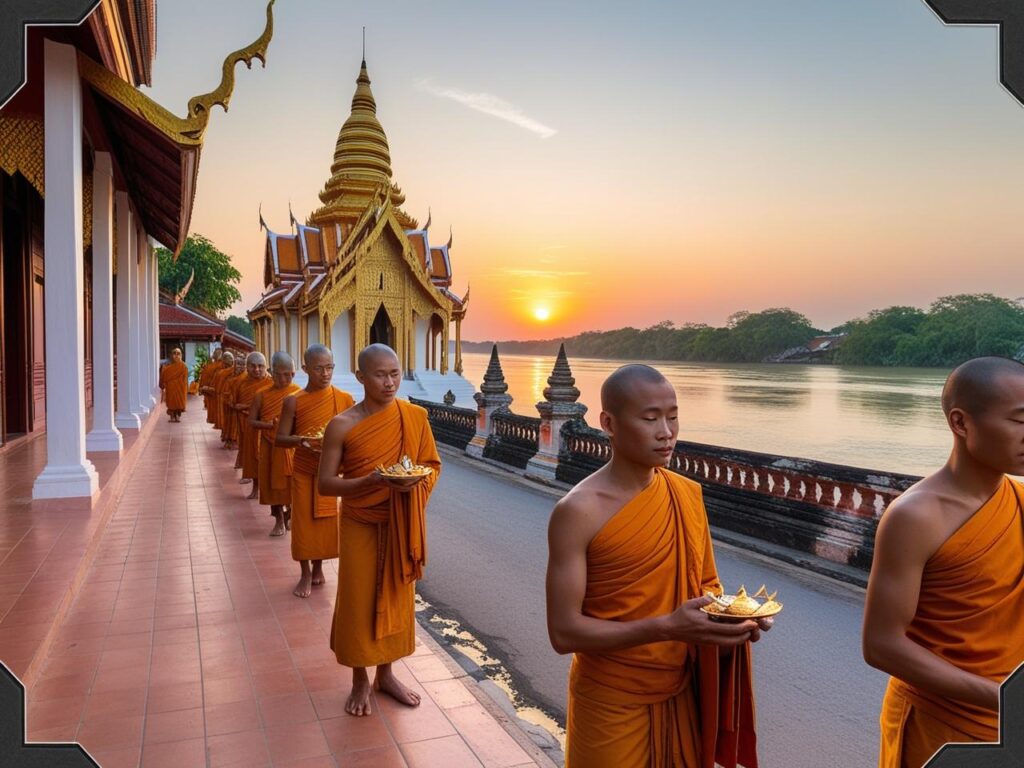 "Luang Prabang, Laos, with its Buddhist temple and peaceful Mekong River setting. best underrated destination"
