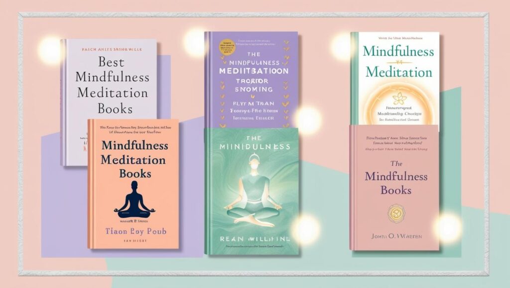 A collection of the best mindfulness meditation books, beautifully arranged to highlight essential reads for self-awareness and inner peace.