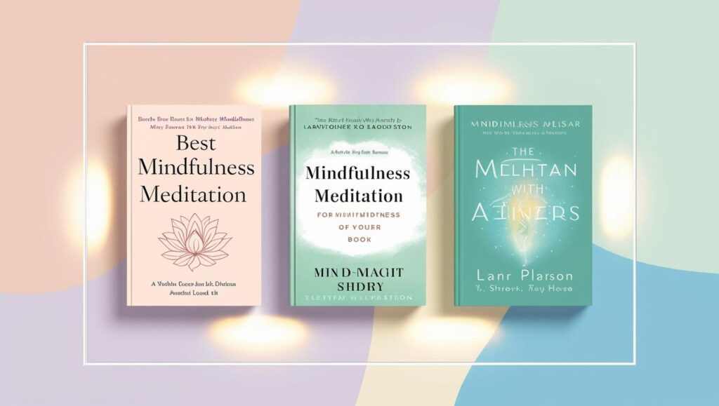 A collection of the best mindfulness meditation books, beautifully arranged to highlight essential reads for self-awareness and inner peace.